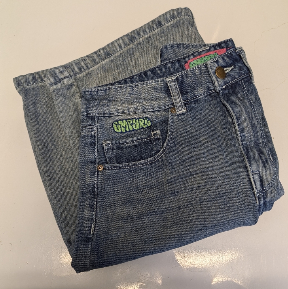 Empyre Oversized Baggy Denim Shorts - Women's Size 0 - Vintage Skater Vibes - Picture 2 of 10